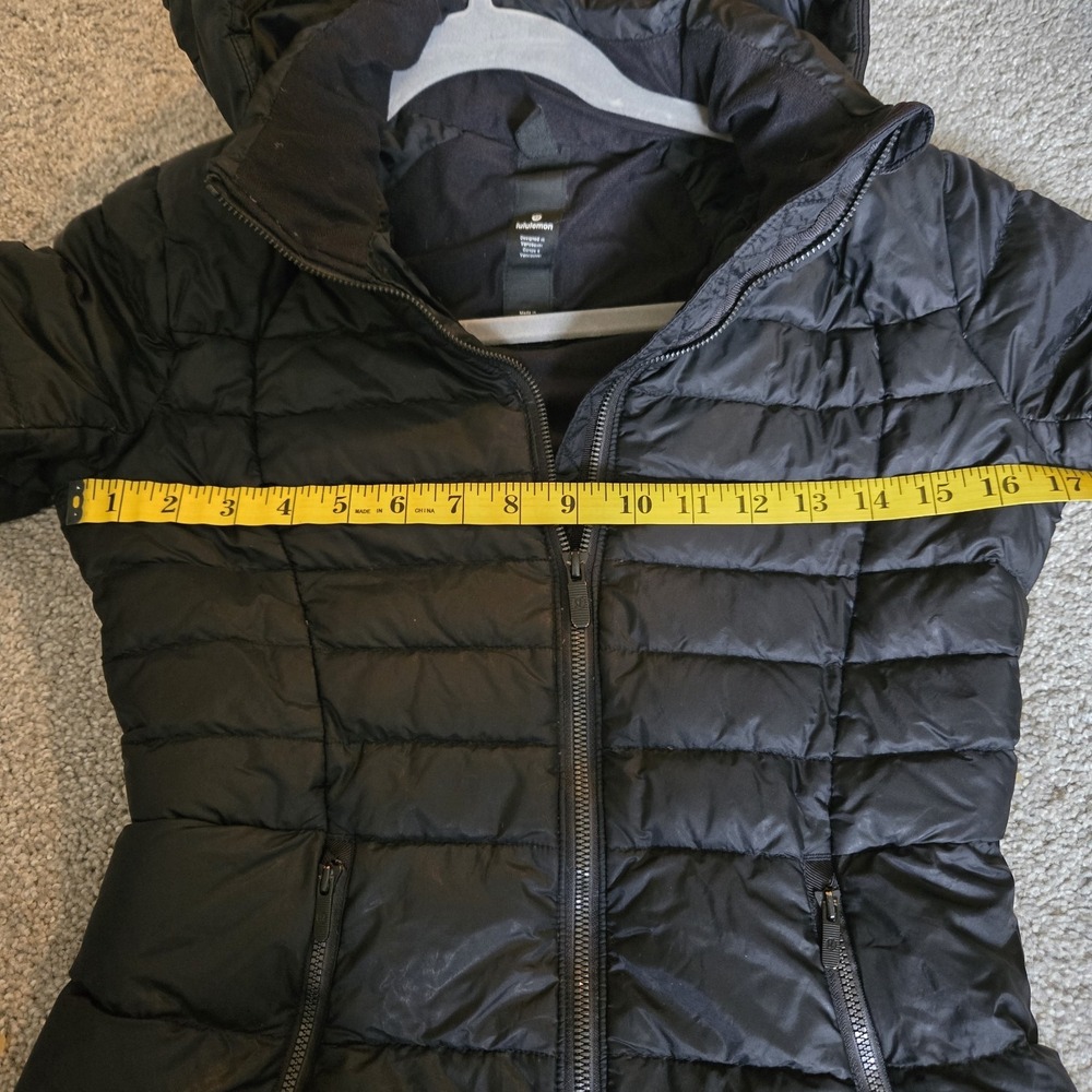 Lululemon BRAVE THE COLD Down Jacket Parka Puffer Hooded Black Womens Coat Sz  2 - Picture 12 of 12